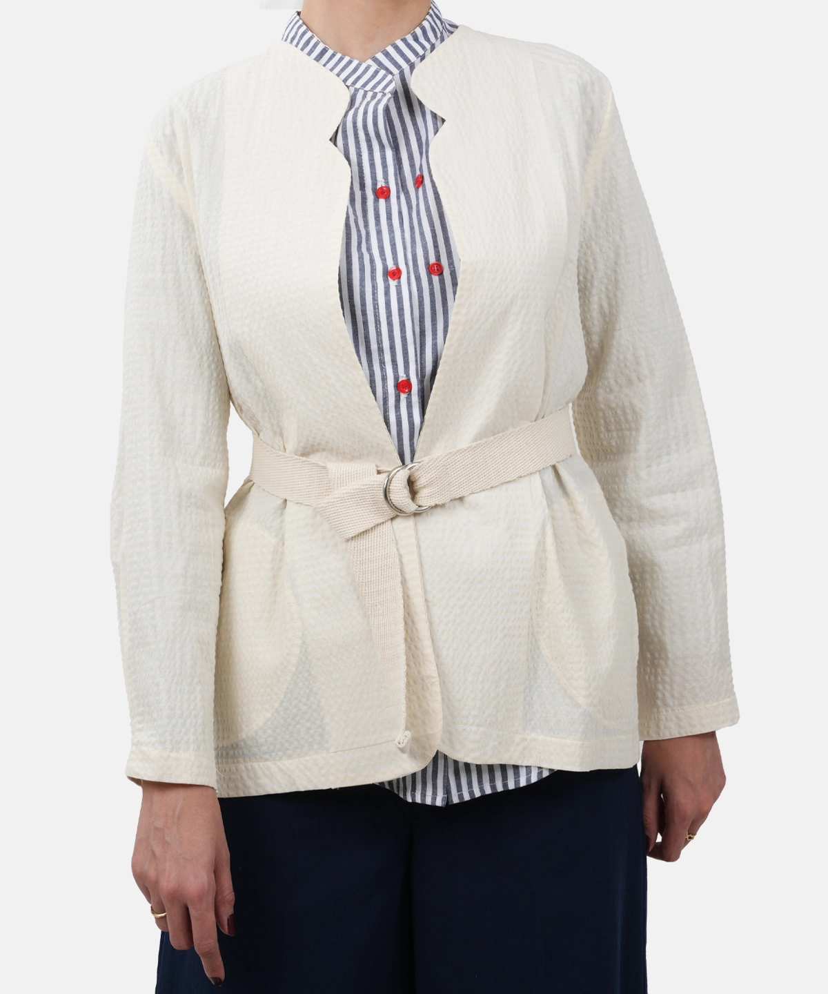 TARGOL-COAT1 کت لینن جلو باز ترگل