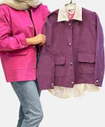 کت مخمل جلو باز مدل افرا - Image 5