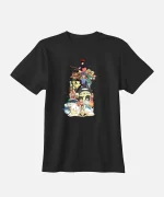 تیشرت مشکی نخ پنبه طرح انیمه