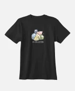 تیشرت مشکی نخ پنبه طرح سگ و گربه