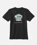 تیشرت مشکی نخ پنبه طرح فانتزی