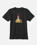 تیشرت مشکی نخ پنبه طرح فانتزی