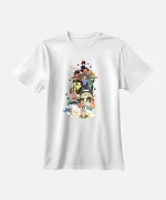 تیشرت سفید طرح دار