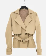 ترنچ کت عسلی یقه انگلیسی مدل تهران