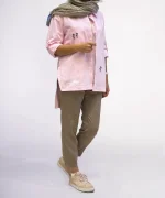 شومیز لینن آستین بلند مدل ناریا - Image 3