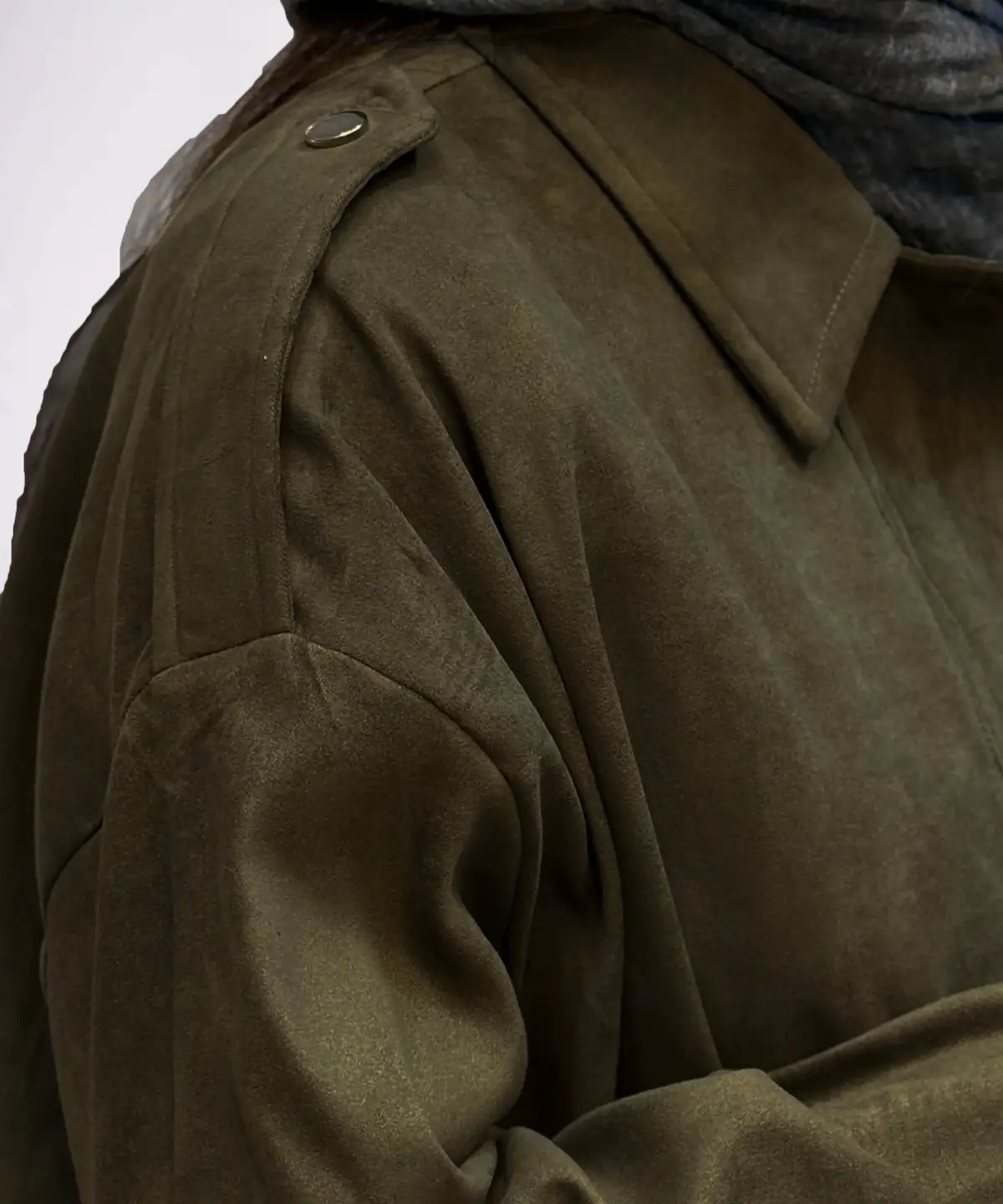 بامبرجکت سبز جیر مدل شبنم