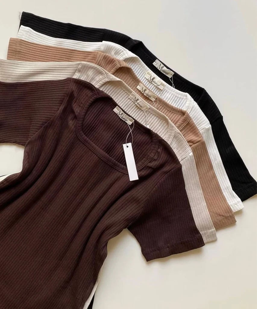 تیشرت کبریتی یقه خشتی هیلا