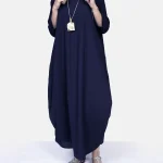 پیراهن کفتان پنبه کش مدل سرمه